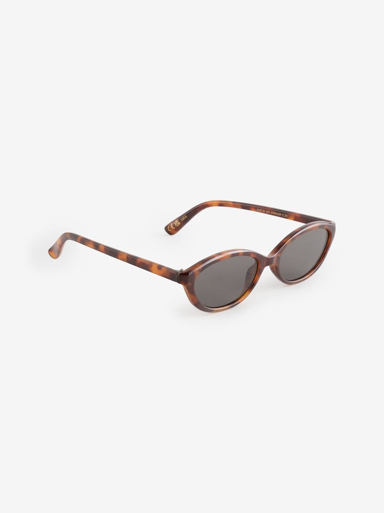 Mango Brown Tortoise Shell Oval Sunglasses - Image 2 of 3