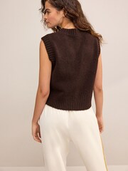 Chocolate Brown V-Neck Tank - Image 3 of 6