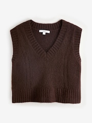 Chocolate Brown V-Neck Tank - Image 5 of 6