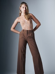 Bardot Nude Fleur Lace Corset Bodysuit - Image 1 of 5
