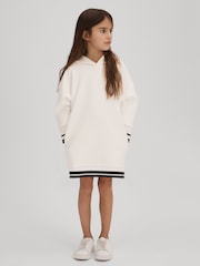 Reiss Ecru Leandra 9-13 yrs Relaxed Jersey Hooded Dress - Image 1 of 6