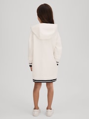 Reiss Ecru Leandra 9-13 yrs Relaxed Jersey Hooded Dress - Image 5 of 6