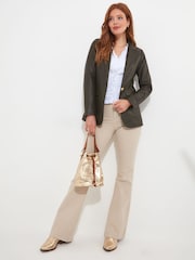 Joe Browns Green Lavish Leather Blazer - Image 3 of 5