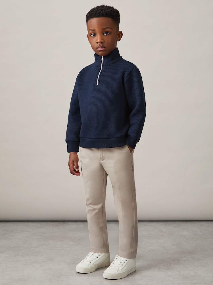 Песочный - Reiss Eastbury Slim Fit Tapered Chinos - Image 1 of 3