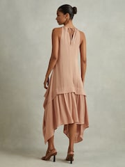 Асимметричное платье миди из вискозы сбоку Reiss Demi - Image 4 of 5