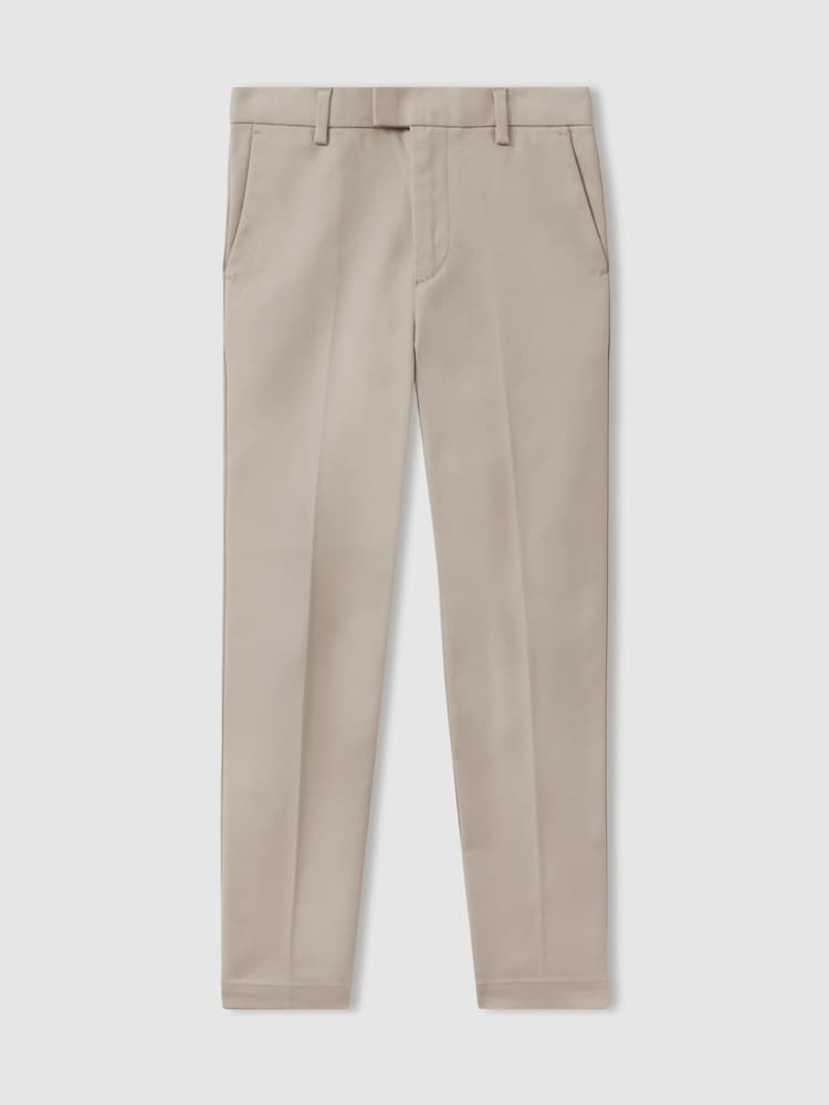 Reiss Stone Eastbury 3-9 yrs Slim Fit Tapered Chinos - Image 2 of 3
