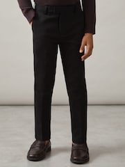 Reiss Black Eastbury 3-9 yrs Slim Fit Tapered Chinos - Image 1 of 4