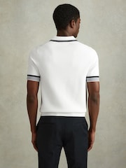 Reiss Optic White Chelsea Half-Zip Polo Shirt - Image 5 of 6