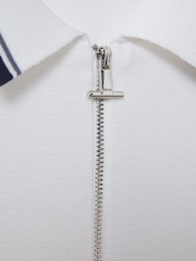 Reiss Optic White Chelsea Half-Zip Polo Shirt - Image 6 of 6
