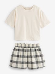 Black/White Woven Check Pyjamas 2 Pack (3-16yrs) - Image 6 of 9