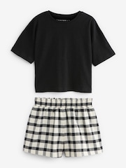 Black/White Woven Check Pyjamas 2 Pack (3-16yrs) - Image 7 of 9