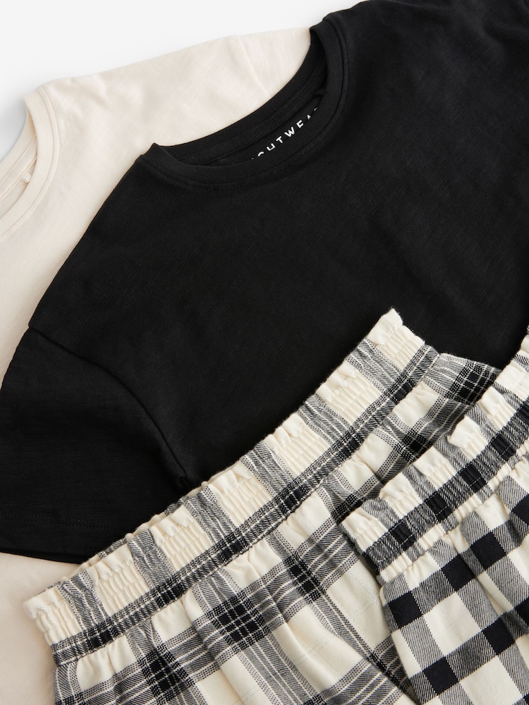 Noir/Blanc - Lot de 2 pyjamas à bas tissé (3-16ans) - Image 8 of 9