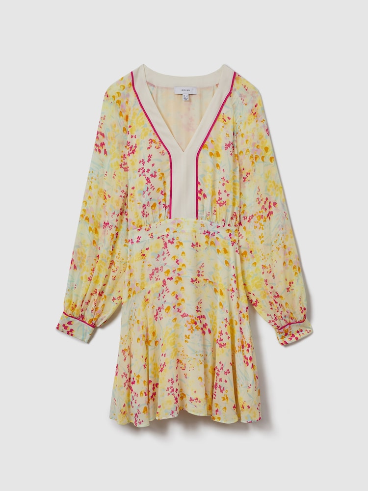 Vestido corto con estampado floral y mangas abullonadas Molly de Reiss - Imagen 2 de 6 Vestido corto con estampado floral y mangas abullonadas Molly de Reiss - Imagen 2 de 6