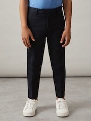 Reiss Navy Eastbury 3-9 yrs Slim Fit Tapered Chinos - Image 1 of 4
