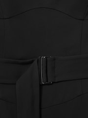 Reiss Black Kim Cross Back Belted Jumpsuit - Image 6 of 6
