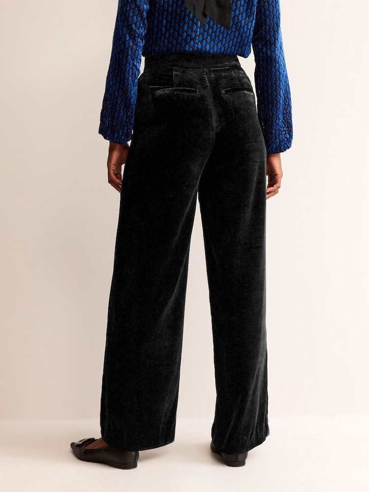 Boden Black Westbourne Velvet Trousers - Image 2 of 5