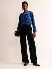 Boden Black Westbourne Velvet Trousers - Image 3 of 5