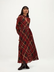 Hobbs Ophelia Check Dress - صورة 1 من 6