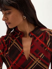 Hobbs Ophelia Check Dress - صورة 5 من 6