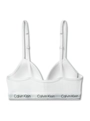 Calvin Klein White Triangle Bra - Icon Cotton Stretch - Image 2 of 2