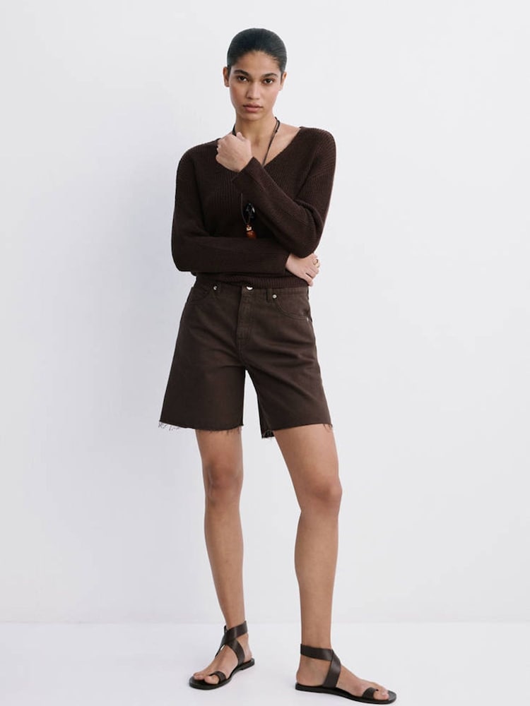 Mango Brown Bermuda Shorts - Image 2 of 6
