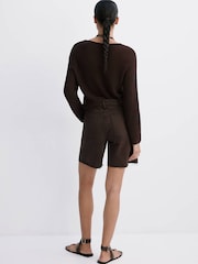 Mango Brown Bermuda Shorts - Image 3 of 6