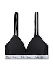 Calvin Klein Black Triangle Bra - Icon Cotton Stretch - Image 1 of 2