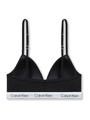 Calvin Klein Black Triangle Bra - Icon Cotton Stretch - Image 2 of 2