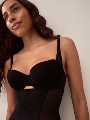 Black Firm Tummy Control Wear Your Own Bra Shaping Body - Image 4 of 8