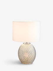 Chrome Glamour Dual Light Small Table Lamp - Image 1 of 5
