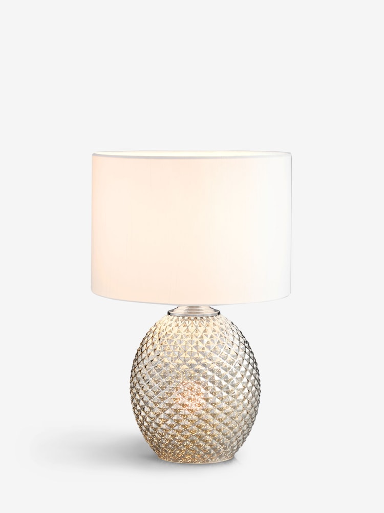 Chrome Glamour Dual Light Small Table Lamp - Image 1 of 5