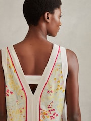 Reiss Pink/Yellow Eliza Floral Print Maxi Dress - Image 3 of 5