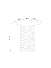 Rockett St George Clear Mono Stripe Side Table - Image 4 of 7