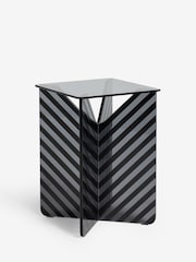 Rockett St George Clear Mono Stripe Side Table - Image 5 of 7