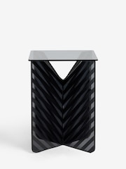 Rockett St George Clear Mono Stripe Side Table - Image 6 of 7