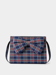 Joe Browns Blue Checked Bow Bag - Image 3 of 7