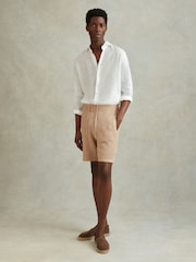 Zacht-taupe - Reiss Creek gehaakte Blend short met trekkoord - Image 3 of 6