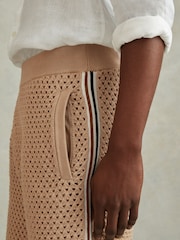 Zacht-taupe - Reiss Creek gehaakte Blend short met trekkoord - Image 4 of 6