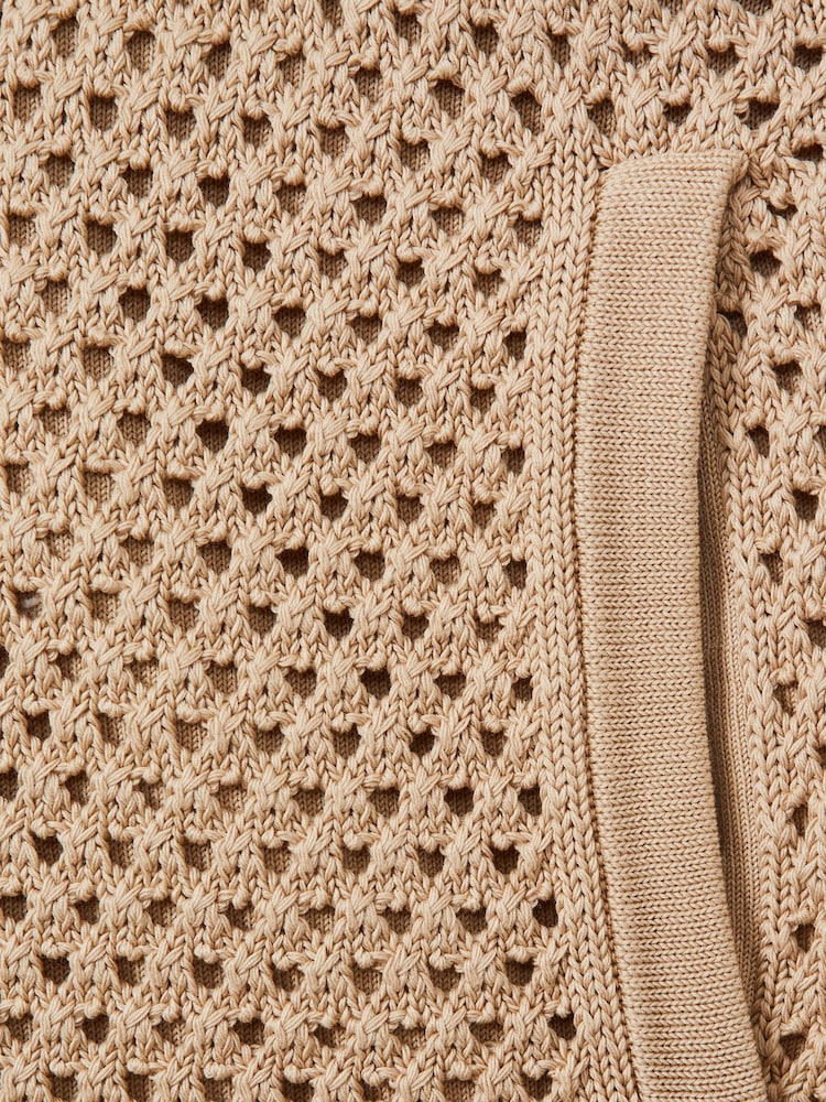 Zacht-taupe - Reiss Creek gehaakte Blend short met trekkoord - Image 6 of 6