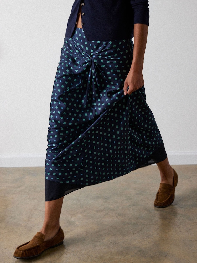 Whistles Diamond Geo Twist Midi Skirt - Obrázek 2 z 5