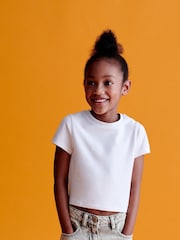 White Boxy T-Shirt (3-16yrs) - Image 1 of 7
