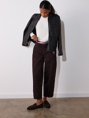 Whistles White Textured Long Sleeve Top - Image 3 of 4