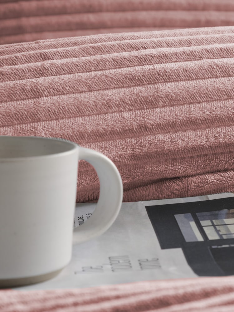 Jumbo Cord Silentnight Pink Duvet Cover And Pillowcase Set - Image 4 of 4