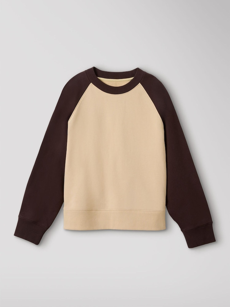 Whistles Brown Contrast Sleeve Sweat Top - Image 6 of 6 Whistles Brown Contrast Sleeve Sweat Top - Image 6 of 6