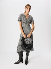 Whistles Petite Mixed Dot Scarf Midi Dress - Bild 1 von 2