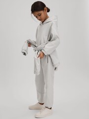 Reiss Grey Selma 13-14 yrs Hybrid Jersey Elasticated Hoodie - Image 2 of 4