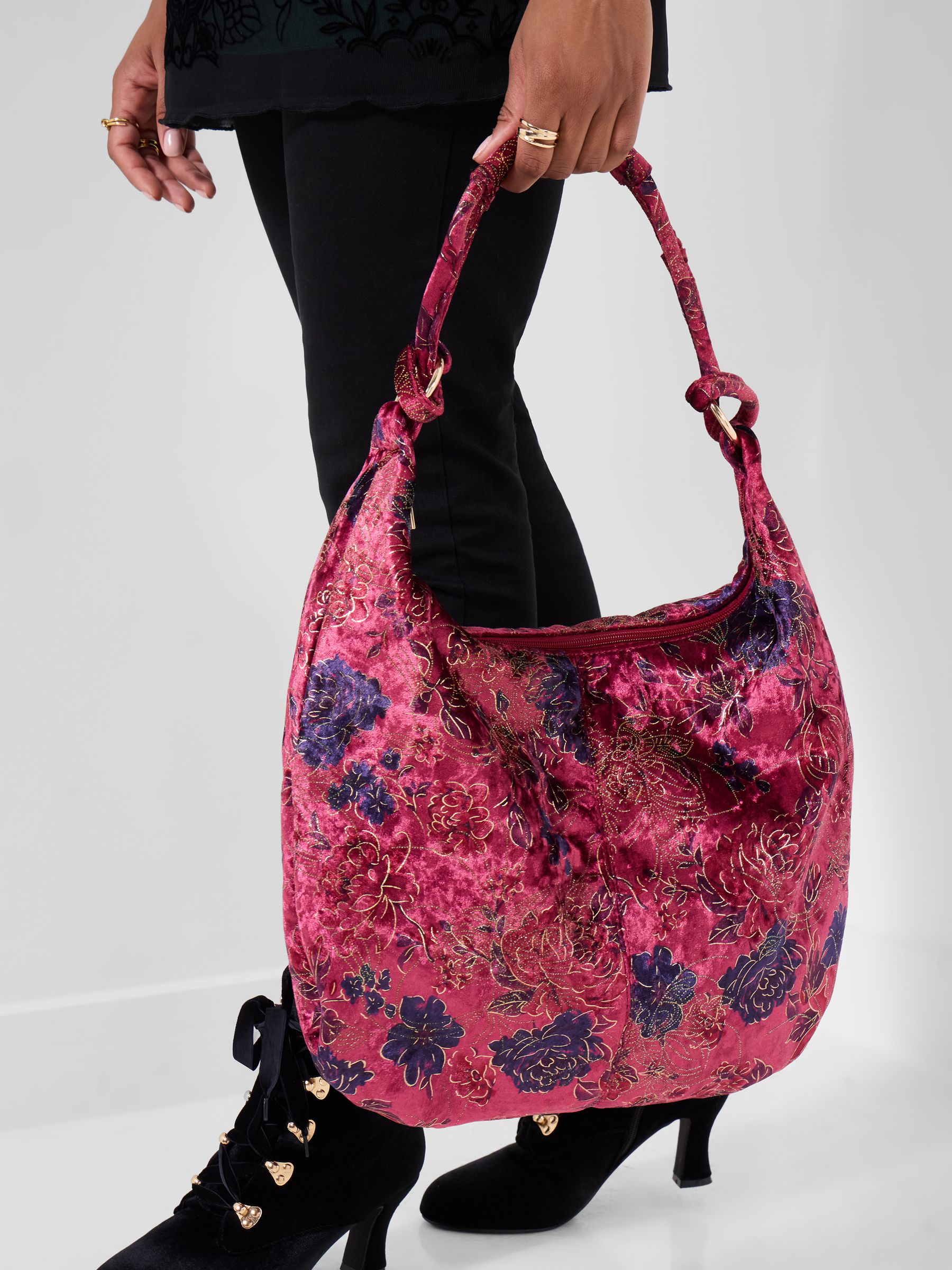 Joe Browns Women's Red Hobo Bag - Image 3
