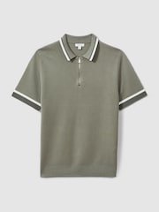 Reiss Sage Chelsea Half-Zip Polo Shirt - Image 2 of 6