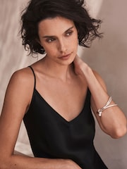 Mint Velvet Silver Tone Triple Bangle - Image 2 of 3