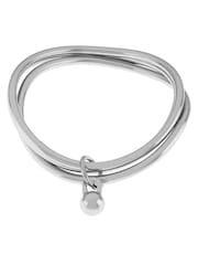 Mint Velvet Silver Tone Triple Bangle - Image 3 of 3